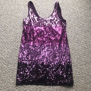 Express sequin dress tunic small